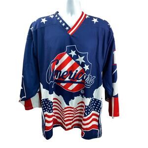 Vintage ProJoy Vintage Hockey Jersey Captain America American Size Small